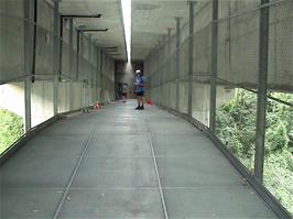 The cycle route bride suspended underneath the Kander road bridge, 39.0 miles into the ride